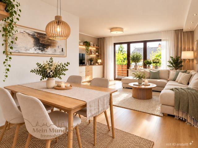 Helle 4 Zimmer Wohnung mit anteiligem Garten, Hobbyraum und Dachgeschoss