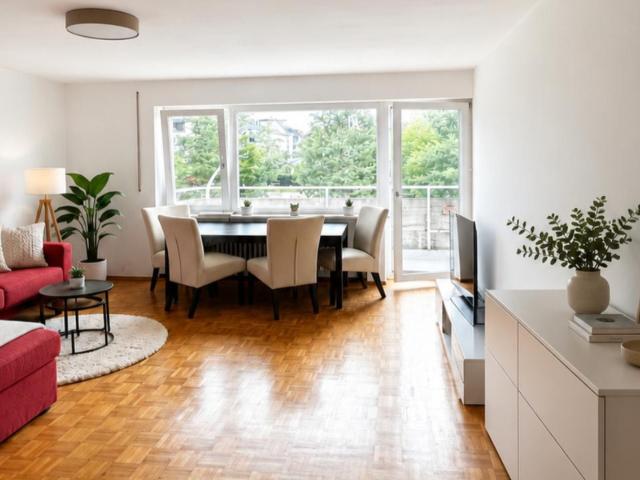 Helle 1 Zi. Wohnung in München Sendling, 1. OG, Westbalkon, vermietet, von privat