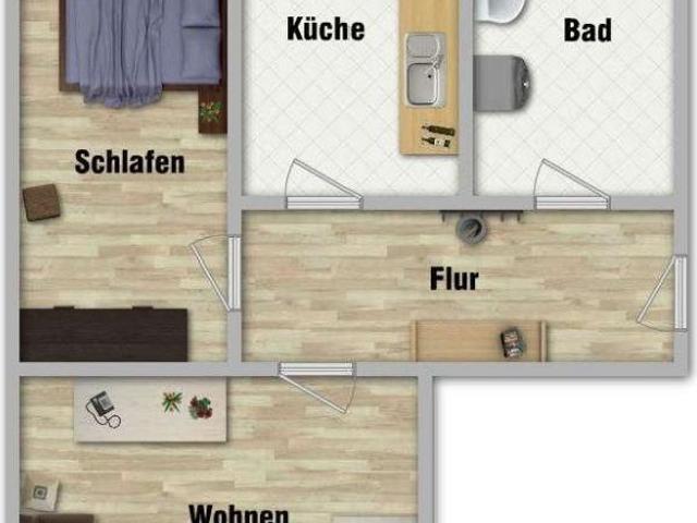 Helle 2 Raum Oase mit charmantem Grundriss und gemütlicher Atmosphäre
