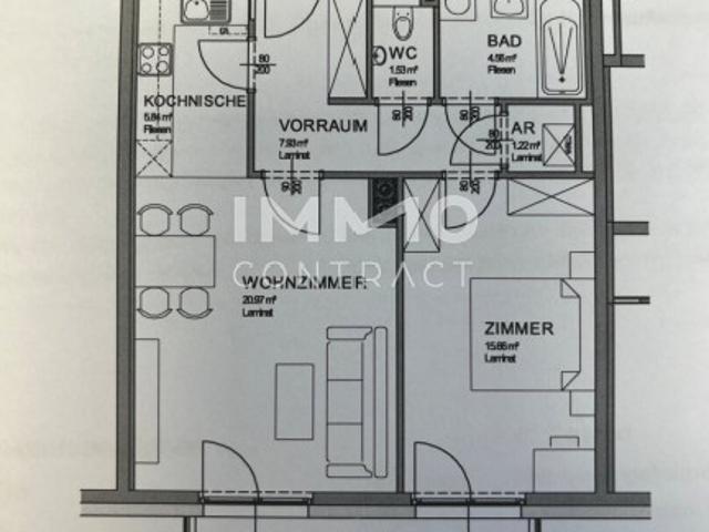 Helle 2 Zi DG Wohnung mit Balkon Lift & Garage in St. Peter in der Au – Miete €717,74!