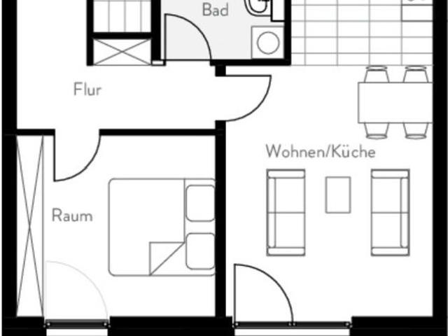 Helle 2 Zi Whg mit riesen Balkon und offener Küche