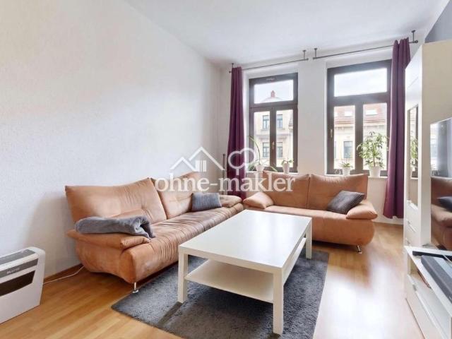 Helle 2 Zimmer Wohnung mit Balkon in saniertem Gründerzeit Altbau in Leipzig Gohlis Süd
