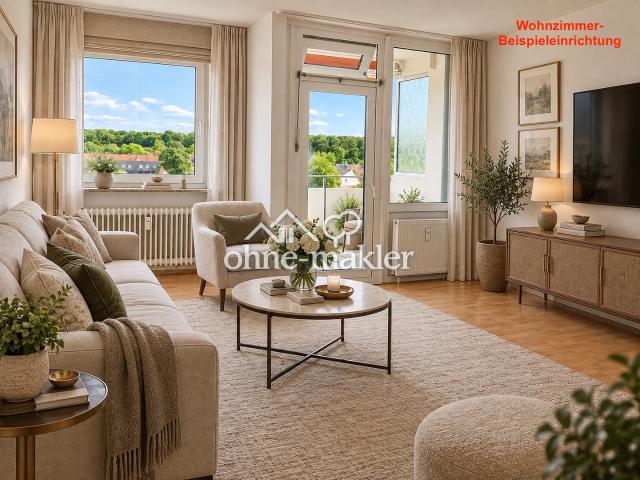 Helle 2 Zimmer Wohnung mit Balkon & unverbaubarem Panorama Weitblick in Barsinghausen Egestorf