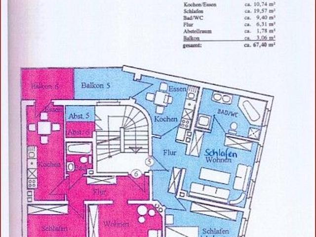 Helle 2 Zimmer Wohnung mit BLK und EBK