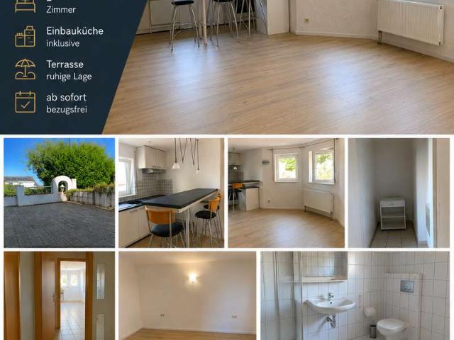 Helle 2 Zimmer Einliegerwohnung mit Terrasse und Einbauküche in ruhiger Lage in Abstatt