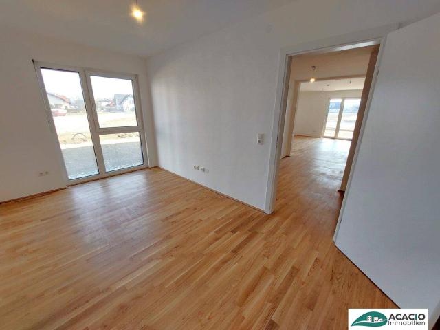 helle 2 Zimmer Eigentumswohnung mit Süd Ausrichtung und Eigengarten KLIMAAKTIV Gold ausgezeichneter Neubau Nähe St. Pölten leistbares Eigentum! hier wird Ihr Wohntraum wahr!