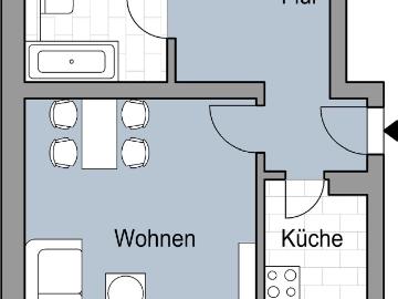 Helle 2 Zimmerwohnung