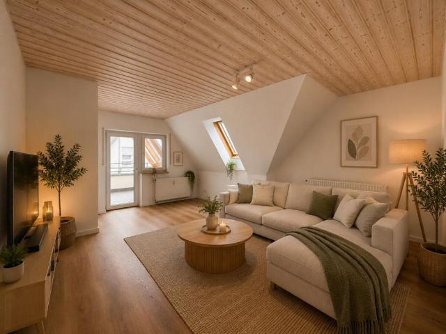 Helle 2,5 Zimmer DG Wohnung mit großem Balkon & Homeoffice in der Innenstadt