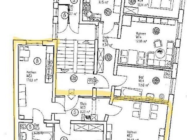 Helle 2,5 Zimmer Wohnung mit Einbauküche