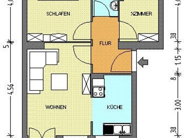 Helle 2,5 Zimmer Wohnung mit Loggia