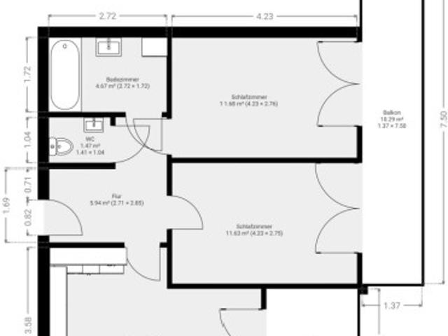 Helle 3 Zimmer Wohnung mit zwei Balkonen – Nähe Citypark Graz