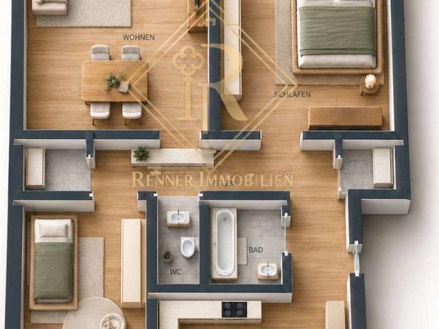 Helle 3 Zimmer Wohnung mit Balkon, Einbauküche und Stellplatz in Heilbronn Böckingen