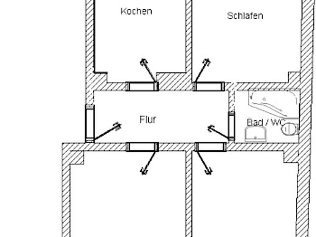 Helle 3 Zimmer Wohnung mit Balkon im 3. Obergeschoss