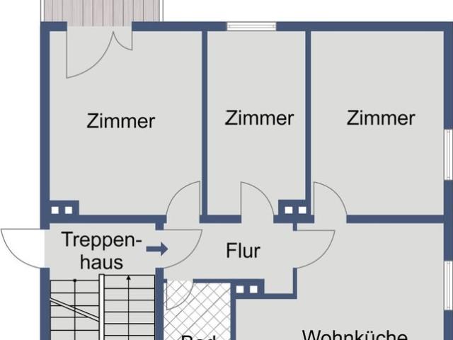 Helle 3 Zimmer Wohnung mit Balkon in Oberzwehren Mattenberg