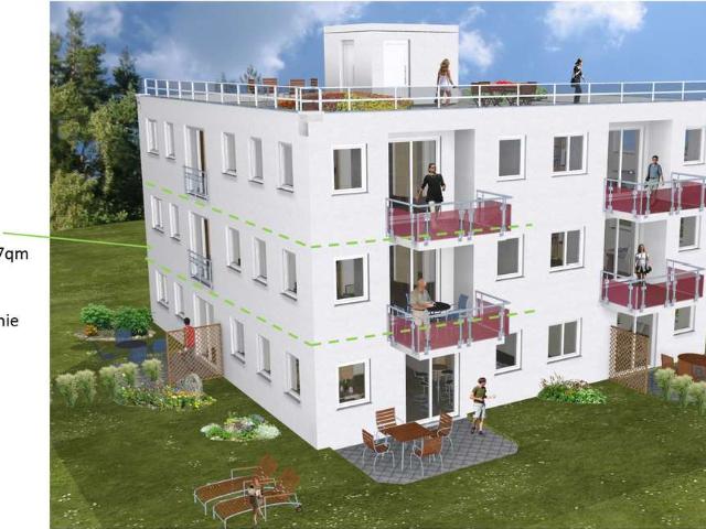 helle 3 Zimmer Wohnung mit Balkon in Landshut neuwertig