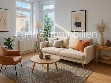 Helle 3 Zimmer Wohnung mit Balkon und Gartennutzung