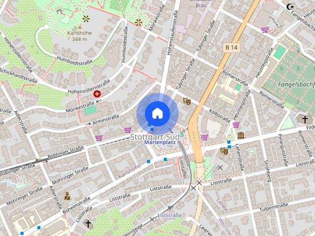 Helle 3 Zimmer Wohnung mit PKW Stellplatz in zentraler Lage von Stuttgart Süd