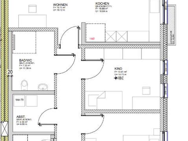 Helle 3 Zimmer Wohnung im Erdgeschoss