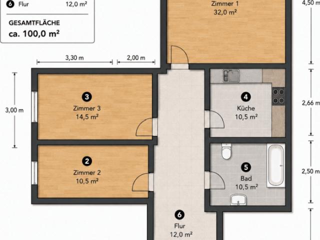 Helle 3 Zimmer Wohnung in Berlin – Ruhige Lage & angenehmes Wohnumfeld