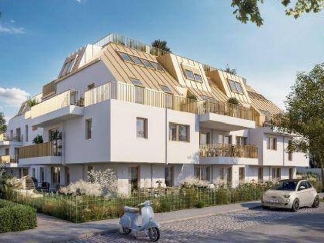Helle 3 Zimmer Neubau Wohnung im 1. Dachgeschoss mit großem Balkon 5 Gehminuten zur Haltestelle Kagraner Platz U1