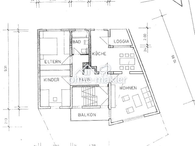 Helle 3,5 Zimmer Wohnung 1. OG mit Balkon, Stellplatz, Garten in 72348 Rosenfeld Heiligenzimmern ab sofort zu vermieten