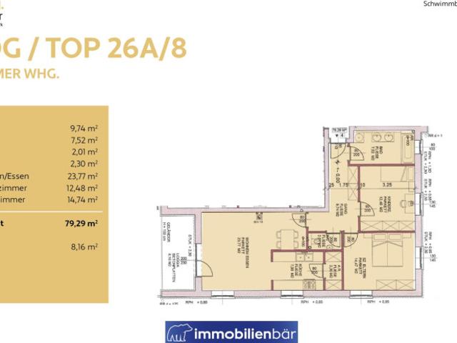 Helle 3,5 Zimmerwohnung mit Loggia sehr gepflegter Zustand