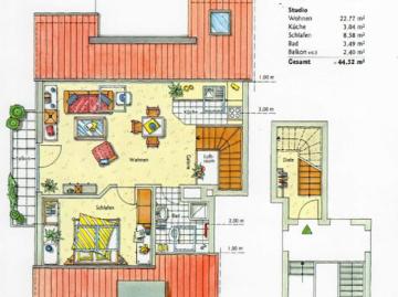 Helle und moderne Studio – Wohnung in Top Wohnlage von Langenfeld – Richrath zu vermieten