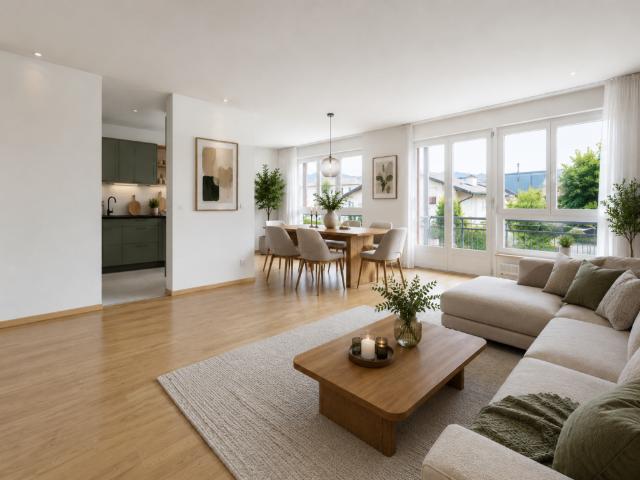 Helle und ruhige Wohnung mit Alpenblick und eigenem Wasch /Hobbyraum