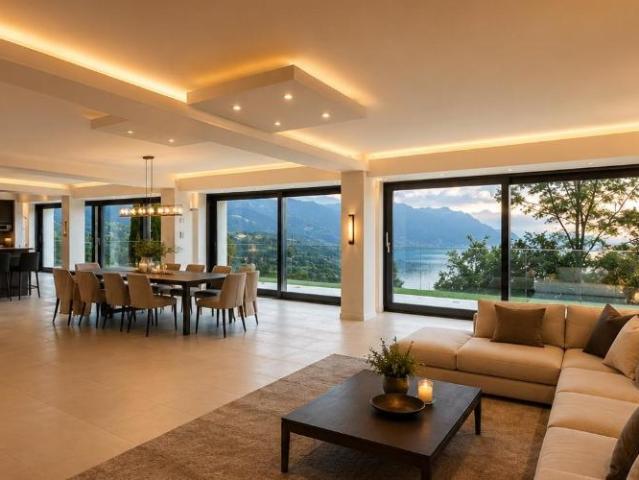 Helle Villa mit Pool | Panoramablick | Chardonne