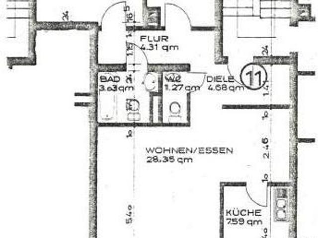 Helle vollmöbliert ausgestattete 3 Z Wohnung mit Balkon 2. OG