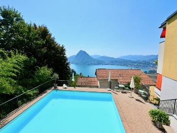 Ferienwohnung Helle Wohnung mit herrlichem Seeblick in Ruvigliana