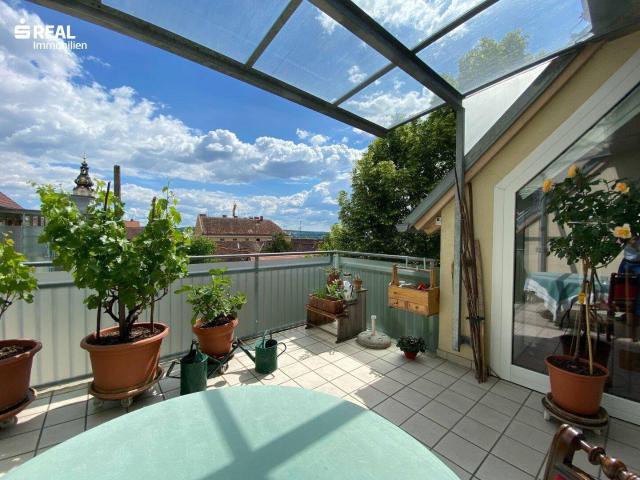 Helle zentrale Dachgeschosswohnung mit großer Terrasse beim Stadtpark