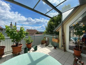 Helle zentrale Dachgeschosswohnung mit großer Terrasse beim Stadtpark