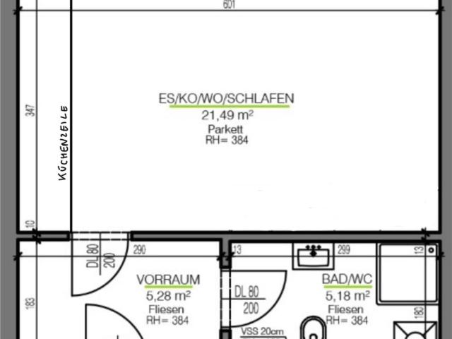 Helle, Zentrale Singlewohnung
