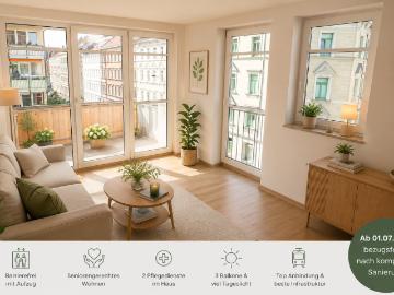 helle barrierefreie 3 Raum Whg. neu saniert mit Balkonen