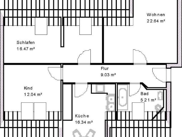 Helle Dachgeschosswohnung zu vermieten mit Übernahme EBK vom Vormieter!