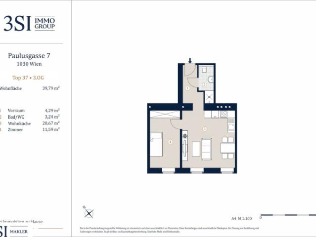 Helle Erstbezugswohnung in beliebter Lage des 3. Bezirks