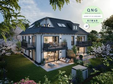 Helle + hochwertig ausgestattete QNG NEUBAU 3 Zimmerwohnung mit zwei Balkonen