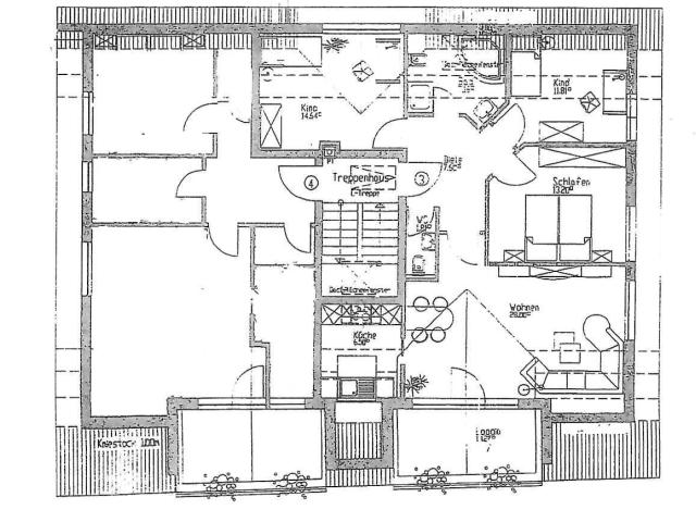 Helle, moderne und gepflegte 4,5 Zimmer Dachgeschosswohnung in KÜN Gaisbach zu vermieten