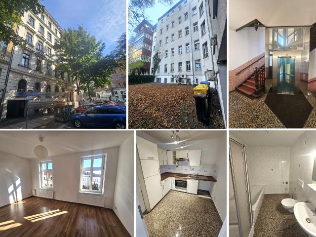 Helle, renov. 2 Raum im 4.OG im beliebten Waldstraßenviertel, inkl. EBK, Bad m. Wanne + Dusche, Lift