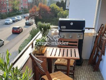 Mutschellestraße, Piusplatz - Balkon, Ausgestattete Küche