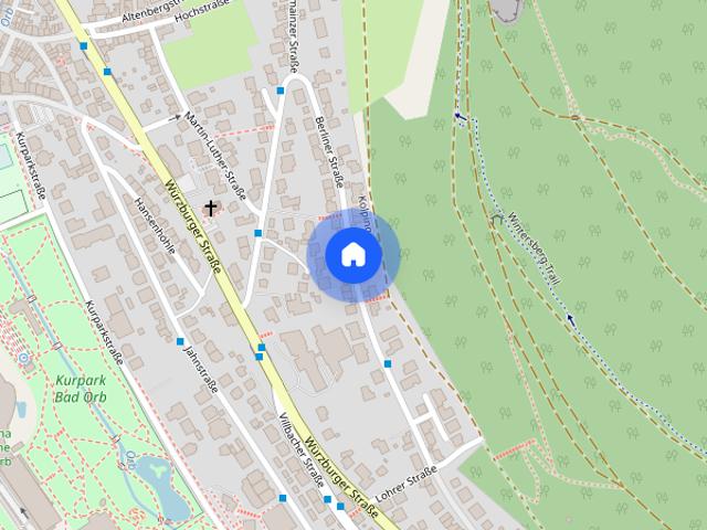Helle, schöne 1 Zi Whg. mit Küche und Waschmaschine nahe Kurpark per sofort zu vermieten