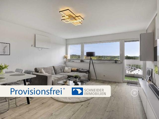 Helle, stilvolle und vollständig renovierte 3 Zimmer Wohnung mit tollem Weitblick in Lintorf