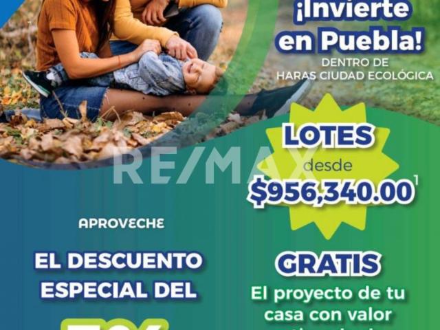 Hermoso Terreno en Spazzio Residenziale Puebla / Haras del Bosque ciudad ecológica