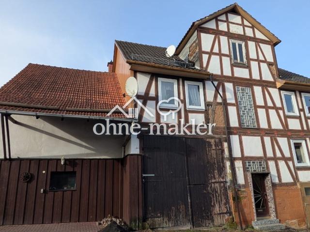 Hessich Lichtenau OT, 1 2 Fam.Hs. + Scheune