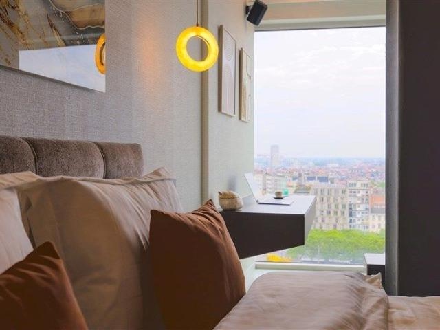 High end gemeubeld 1 slaapkamerappartement in de iconische Antwerp Tower