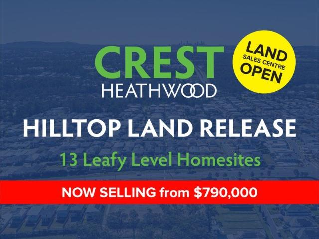 HIGH LEVEL LAND from $790,000