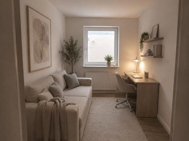 High quality large apartment with garden and parking space