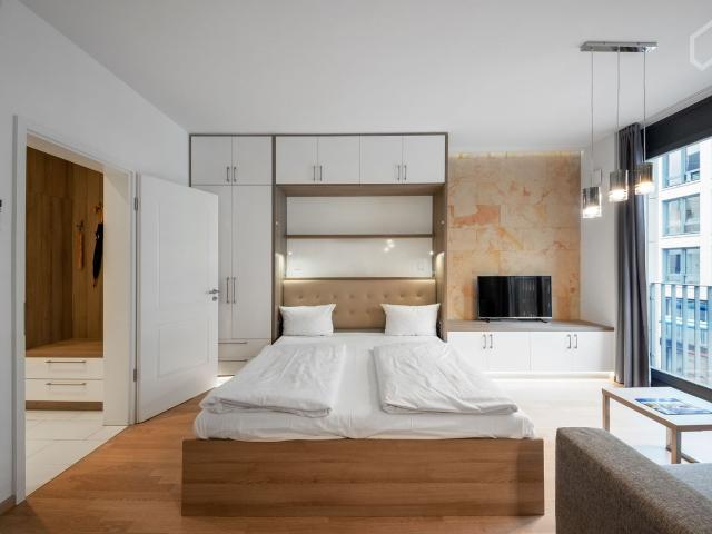 High quality studio in the centre of Dresden with balcony, 15 minutes walk from the main station, Dresden Amsterdam Apartments for Rent