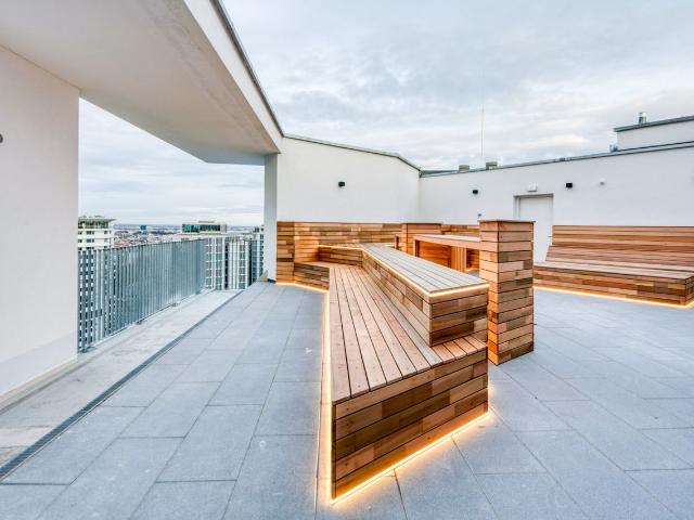 Hip Favoriten 1BR w/ Roof & Gym, near Schweizergarten Park, Vienna Amsterdam Apartments for Rent